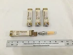(4) New Bulbrite 4.5w Led T6 3000k Filament Bulbs E12 Base Clear Dimmable. Fixed Price $28.90.