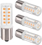 4pcs Ba15s Led Bulb P21w 12v 24v, 1141 Bayonet Single Warm White. Fixed Price $16.17.