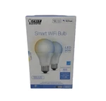 Feit Electric 60 Watt White Smart Wifi Alexa Bulb Eq A19 2-pack Om60/cct/ca/ag/2. Fixed Price $14.99.