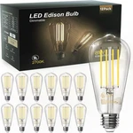 Vintage 8w St58 Led Edison Light Bulbs, Dimmable, 60w. Fixed Price $35.74.