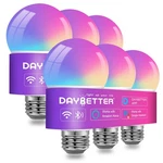 Daybetter Smart Light Bulbs, Rgbcw Color Changing Bulb 6 Pack, White. Fixed Price $45.56.