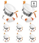 Ledlightsworld 2" Led Recessed Lights 8-pack 3w 3000k Warm White Dimmable Driver. Fixed Price $42.99.