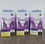 New 3 Philips 6.5-watt Indoor Mr16 Led Dimmable Light Bulb, Bright White. Fixed Price $19.99.