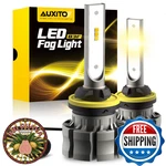 Auxito 880 Led Fog Light Bulbs 6000lm 3000k Amber Yellow Pack Of 2. Fixed Price $62.62.
