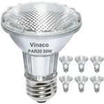Vinaco Par20 Bulbs, 6 Pack 120v 50w Count (pack Of 1), Warm White. Fixed Price $41.56.