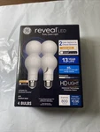 Ge Reveal Hd+ Led Light Bulbs, Dimmable, 60 Watt, A19 Medium Base, 4pk. Fixed Price $9.85.