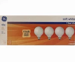 4 Ge 40w Opaque White G25 Globe Light W/standard Medium Base. Fixed Price $9.96.