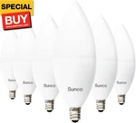 Sunco Dusk To Dawn Light Bulbs Outdoor Sensing B11 Led Candelabra Bulb, Ph. Fixed Price $35.44.