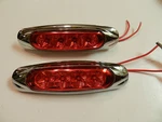 (2) 4 Led Red Trailer Truck Light Sealed Miro-flex Star Clearance Side Marker. Fixed Price $16.99.
