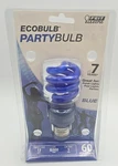 Feit Ecobulb Party Bulb Blue 60 Watt Replacement 13 Watts Used 8,000 Hour Life. Fixed Price $14.99.