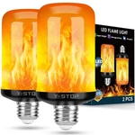 Y- Stop Upgraded Led Flame Light Bulbs, 4 Modes Flickering Bulb. Fixed Price $25.29.