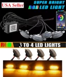 3x 4x Led Grille Waterproof Lights Kit Rgb Multi Color Choice App Control Memory. Fixed Price $16.99.