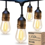 Addlon Led Outdoor String Lights 48ft With Edison Vintage 48ft, Black. Fixed Price $41.70.