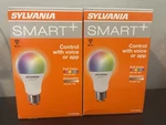 Lot Of 2: Sylvania Smart+ Wifi Light Bulb Led Full Color Dimmable 9 W 800. Fixed Price $12.00.