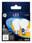 Ceiling Fan Led Light Bulbs,soft White,frosted,dimmable,500 Lumens,5.5 Watt,2-pk. Fixed Price $21.21.