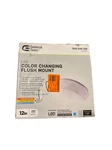 New Commercial Electric 14watts 12" Led Light Color Changing Flush Mount - White. Fixed Price $28.99.