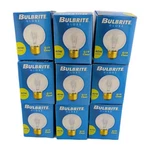 Lot 9 Bulbrite Globe 40w Light Bulb G19 125v, Clear, 2 3/8" Diameter Candelabra. Fixed Price $22.49.