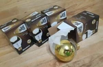 4ct: Bulbrite Speciality Half Gold 40 Watt G25 Globe Mirrored Top Bulb Med.base. Fixed Price $55.94.