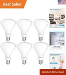Sunco 6 Pack Br30 Light Bulbs Led, Recessed Can Bulbs, Indoor Flood Bul.... Fixed Price $34.99.