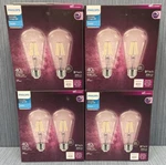 Lot Of 8 X Phillips Dimmable Vintage 4.4 W Led Daylight St19 400 Lumen Bulbs. Fixed Price $35.99.