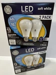 Lot Of 2- Ge Lighting 67591 -10 Watt Soft White Led Dimmable Light Bulb 2 Pk Ea.. Fixed Price $13.99.