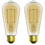 2x Ge Led Vintage Style Light Bulb, St19 Amber Glass Edison Bulb 40w Replace. Fixed Price $16.88.