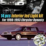 14pc Super White Car Interior Led Light Bulb Kit For 1990-1993 Chrysler Dynasty. Fixed Price $17.53.