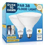 2 Pack Led Par38 Flood Light Bulbs 20w 5000k Dusk To Dawn E26 Outdoor Garden Gar. Fixed Price $23.88.