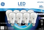 Ge 60w Led Bulb Replacement Soft White Light Bulbs 800 Lumens Table Lamp 8 Pack. Fixed Price $12.99.