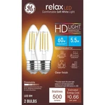 Ge 2pk 60w Decorative Light Bulbs Soft White. Fixed Price $10.39.