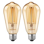 Qualilux Dusk To Dawn Edison Light Bulbs St19 2-pack, Vintage Amber. Fixed Price $26.05.