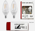 Ikea Ryet Led E12 200lm 2w 2700k, Twisted Clear, 2 Bulbs/pack 304.323.85 - New. Fixed Price $5.00.