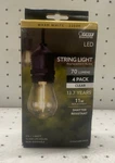 Feit Electric String Led Clear Light Replacement 4 Bulbs S14 2200k 70 Lumens. Fixed Price $15.95.