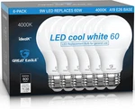 Great Eagle A19 Led Light Bulbs 60 Watt Equivalent, Cool White 4000k B. Fixed Price $18.93.