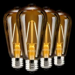 Asoko 4-pack Dimmable Edison Light Bulbs, 40w 4 Count (pack Of 1), Amber 4w. Fixed Price $31.99.