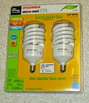 Sylvania Micro Mini Cfl 100w 23w Soft White 2700k Bulbs, 2 Pack New. Fixed Price $12.95.