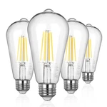 Edishine Vintage Style Led Filament Bulbs 4 Pack, Clear Glass, Energy Star. Fixed Price $19.99.
