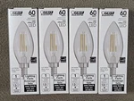 New Feit Chandelier B10 Led Bulb 4-pack 60w 500 Lumens Soft White 2700k. Fixed Price $12.50.