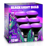 Tigqiang 6 Pack Black Light Bulbs, Blacklight Bulb 120w Equivalent, E26 Br30 Led. Fixed Price $52.75.