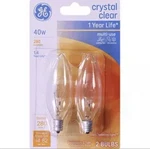 Ge Crystal Clear Ceiling Fan Light Bulbs 40w No.. Fixed Price $15.50.