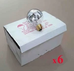 6 Pack Satco Globe Silver Half Mirror Bowl Bulb. 25w, 120v, Medium Base. G-25.. Fixed Price $35.00.