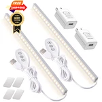 Dweptu 2pack Led Under Cabinet Lighting Dimmable 2pack, White. Fixed Price $25.99.