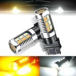 Awlbed 2 Pcs Car 3157 Led Brake Light Drl, 5630-20smd 700lm White & Amber. Fixed Price $17.98.