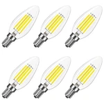 Luxrite Led E12 Candelabra Bulb, 8w=75w, 1000lm, 5000k, Dimmable, Wet Rated 6pk. Fixed Price $44.99.