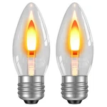 Hompavo Led Flame Light Bulbs - Realistic Flickering Fire Effect Bulb 2 Pack. Fixed Price $27.46.