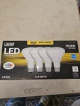 New ! 4pk Feit Led Dimmable Br30 Flood Soft White Bulbs. Fixed Price $15.99.