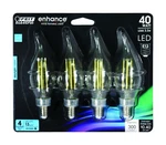 (4-pk) Feit Electric Candelabra Led Light Bulbs Dimmable 40w Daylight White. Fixed Price $16.99.