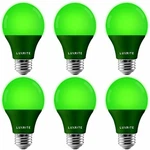 Luxrite A19 Led Green Light Bulb 60w Equiv. Ul Listed E26 Base Party 6-pack. Fixed Price $29.95.