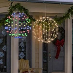 Christmas Foldable Metal Hanging Sphere Lights Outdoor Display Ball. Fixed Price $17.99.