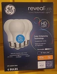 Ge Reveal Hd+ Led Light Bulbs, 40 Watt, A19 Medium Base, 4pk*483. Fixed Price $20.99.